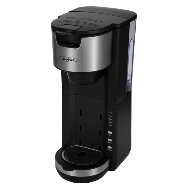 Sunvivi Singles Serve Coffee Maker For Single Cup Pod & Coffee Ground ...